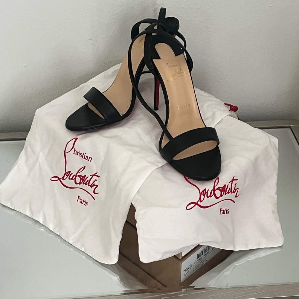 Christian Louboutin Elegant Black Strappy Heels